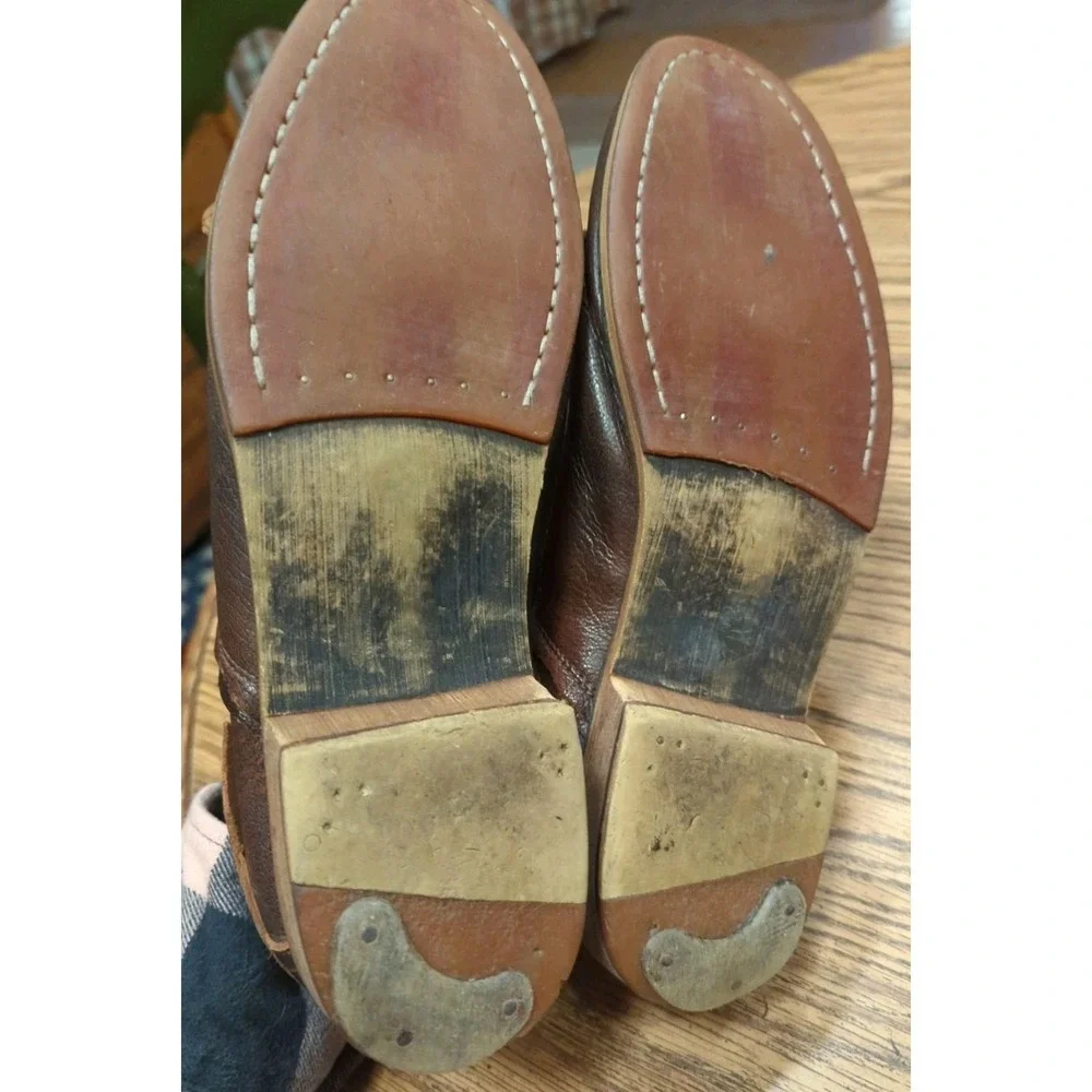 Gordon Rush Collection Men's Size 10 Brown Distressed Unique Leather Dress Shoes - Picture 7 of 8
